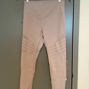 Gray Zella High Waisted leggings with mesh inserts